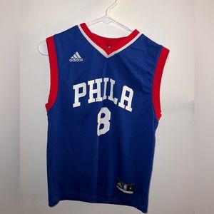 NBA Jahlil Okafor Philadelphia 76ers #8 Youth Road Jersey Blue